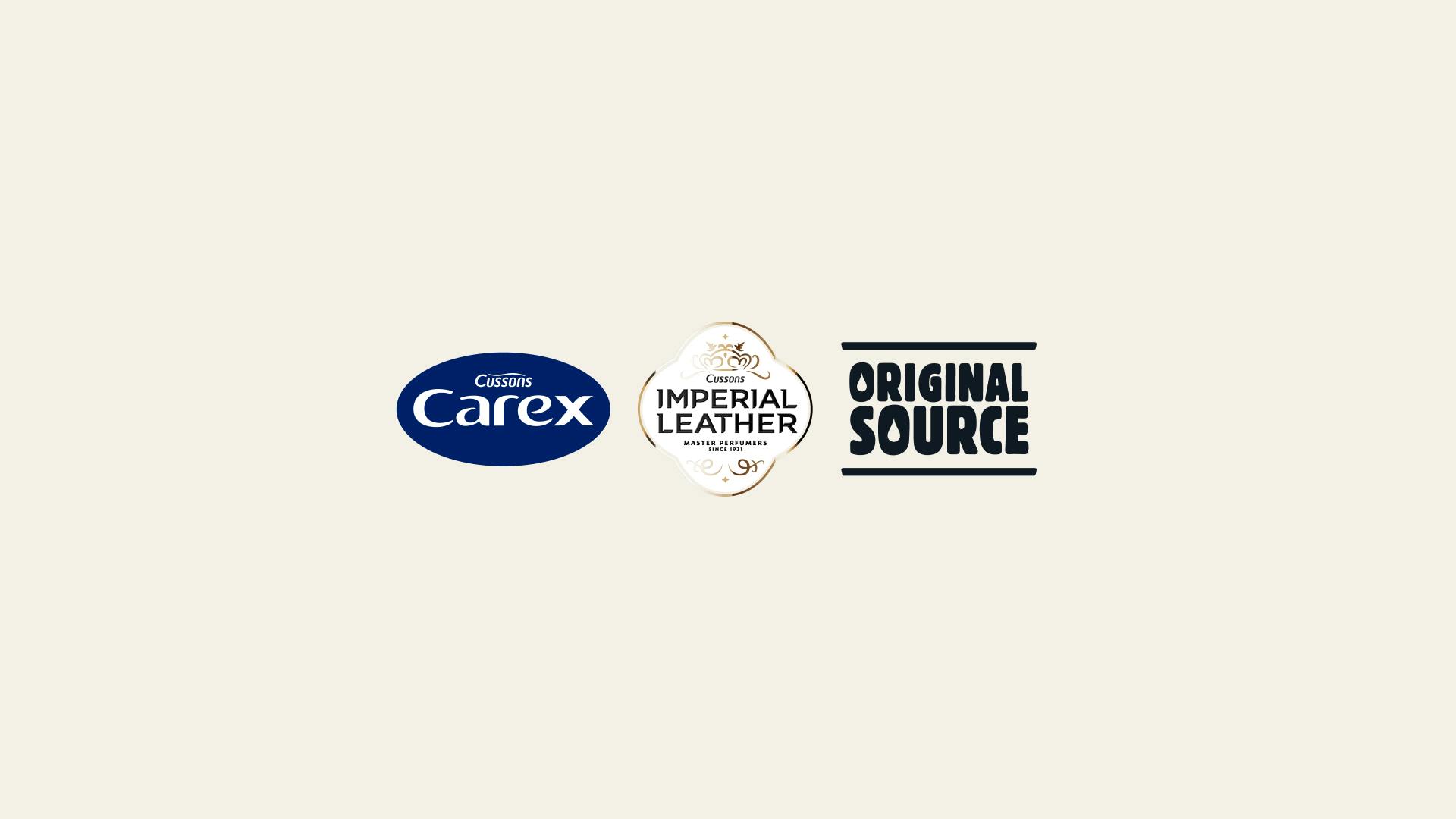 Carex, Imperial Leather, Orginal Source Logos